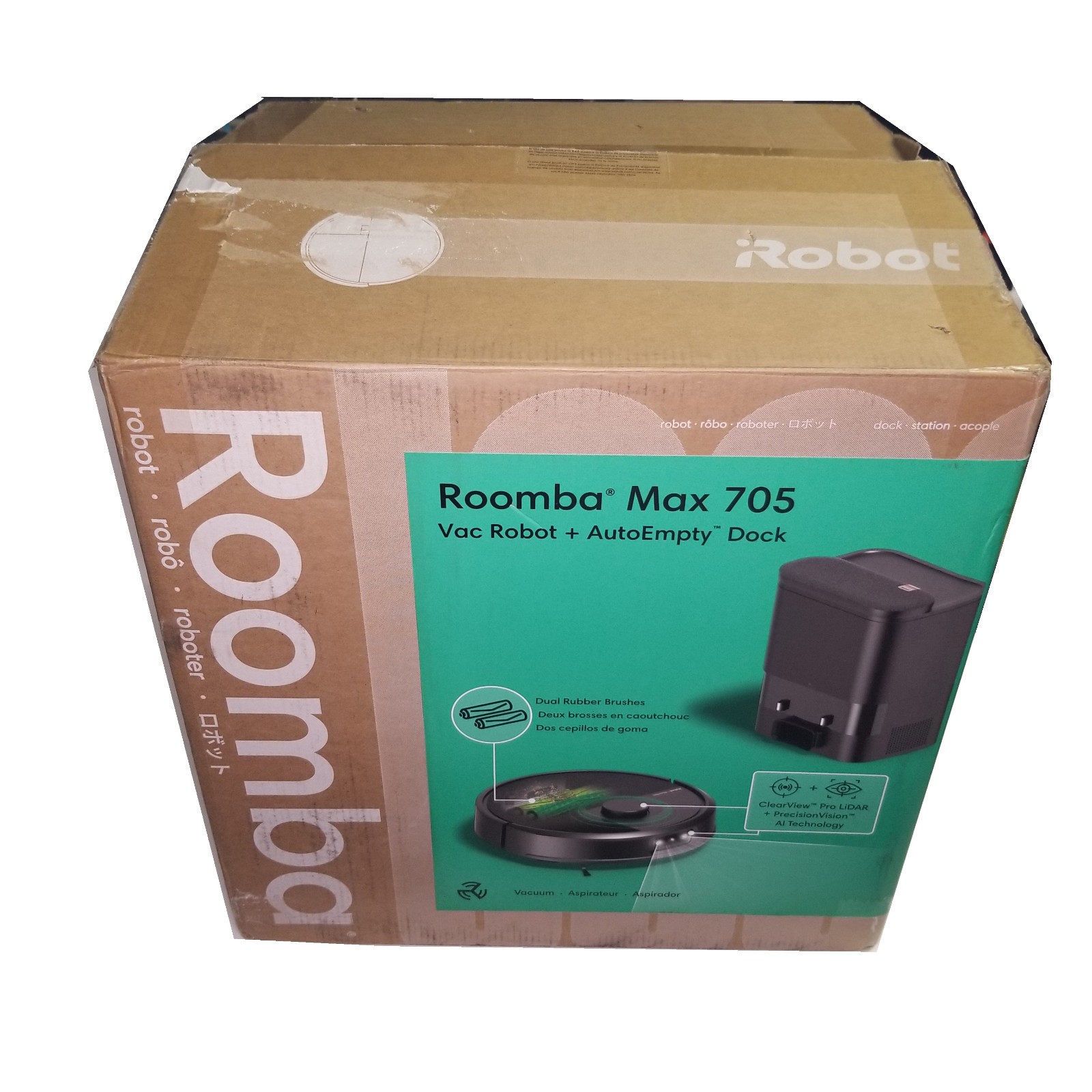 iRobot Roomba Max 705 Robot Vacuum + AutoEmpty Dock LiDAR Nav, Strong Suction