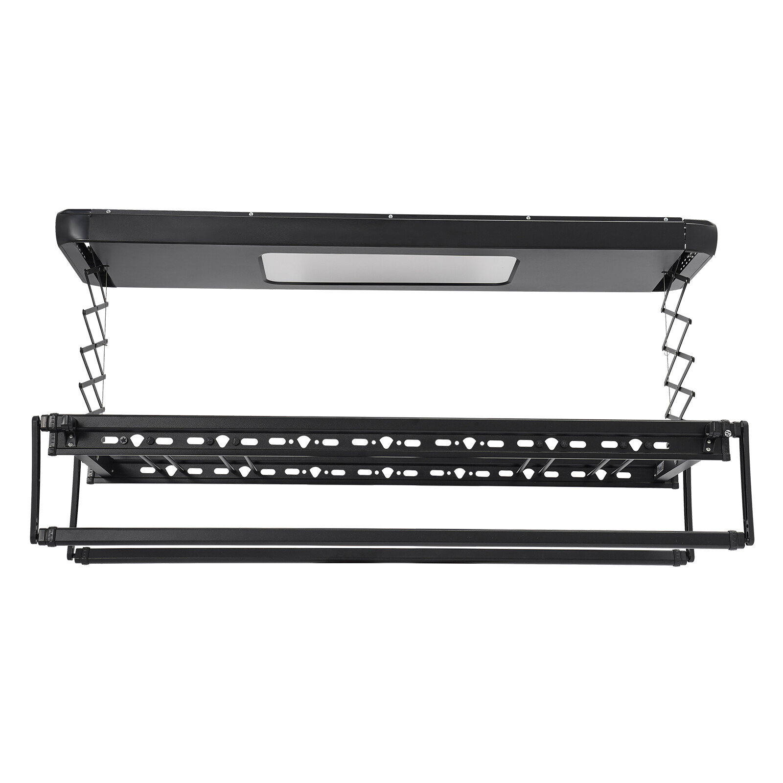 Electric Retractable Airing Rack Clothes Drying Rack W/ Remote Control & Light