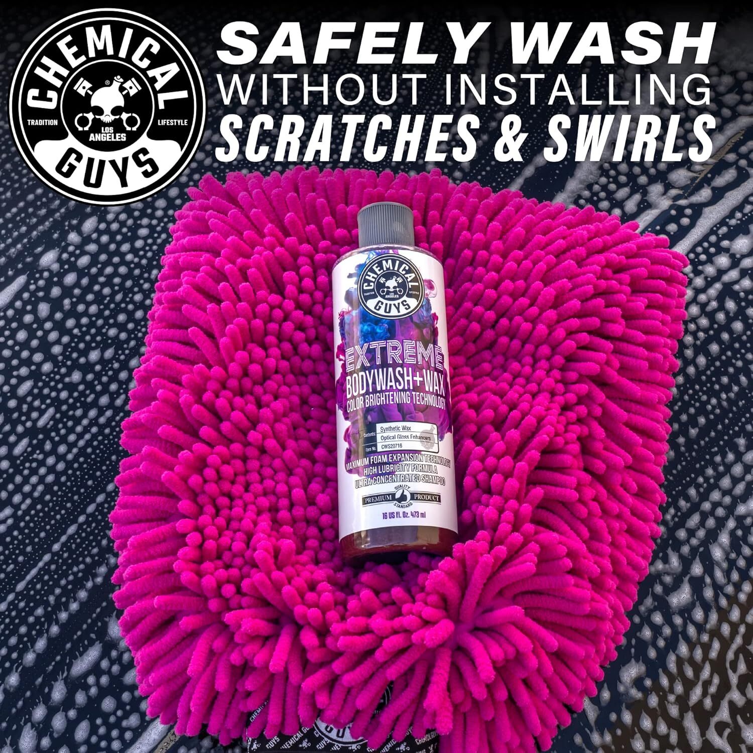 Chemical Guys Extreme Bodywash+Wax Foaming Car Wash Soap For Trucks,RVs,1 Gallon