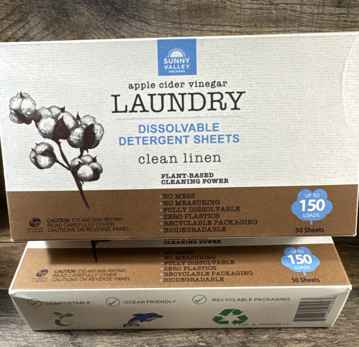 Sunny Valley Load Dissolvable Laundry Sheets Clean Linen X2 (100 sheets)