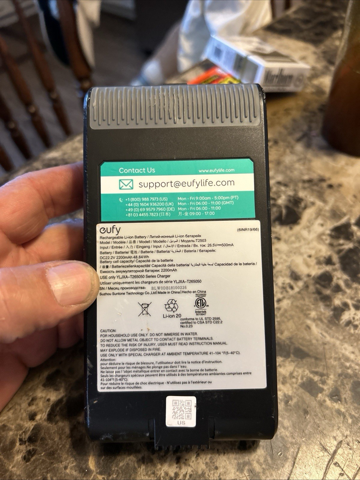Eufy battery for HomeVac S11 Go,HomeVac S11 Infinity,HomeVac S11 Lite,T2503 USED