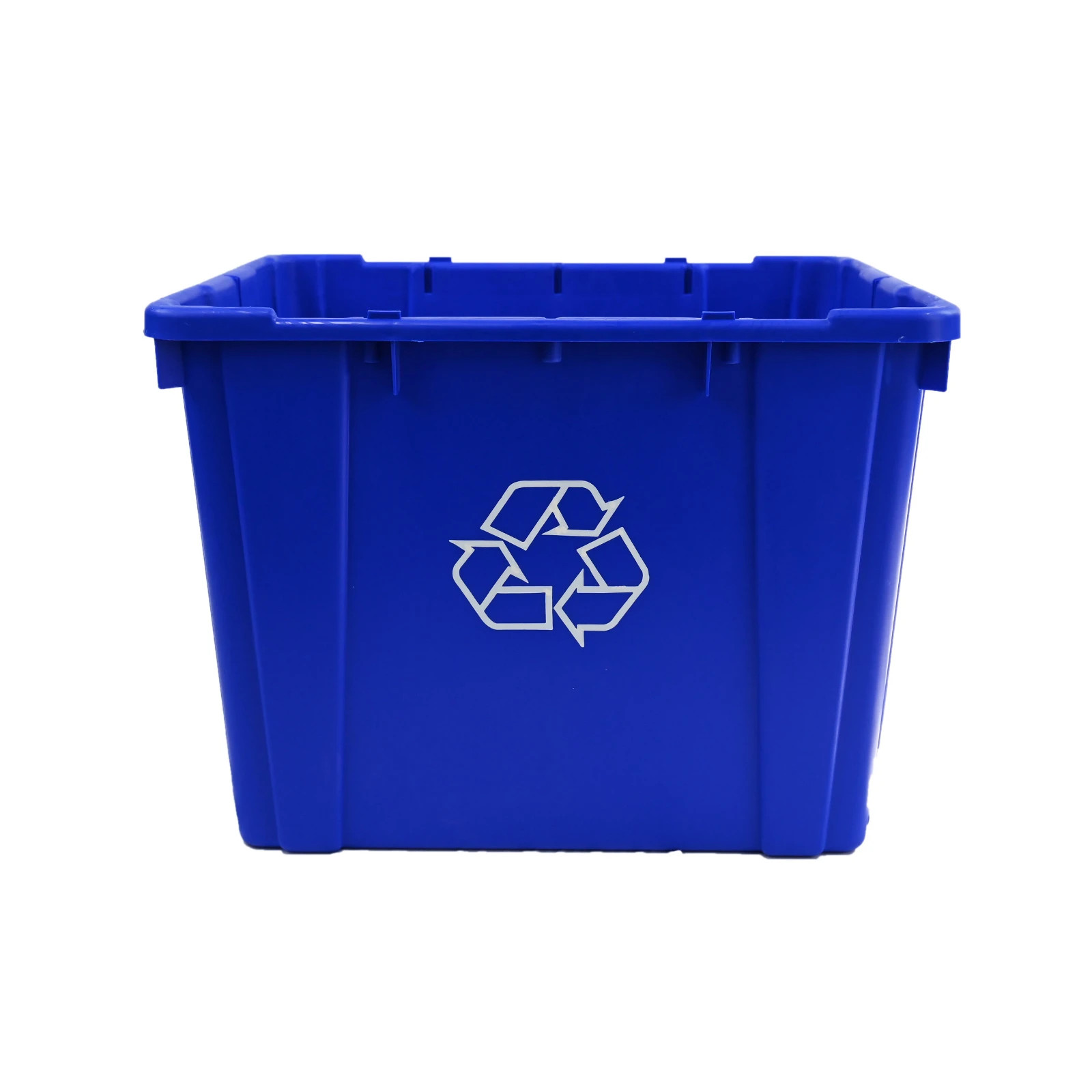 Project Source 14-Gallon Blue Indoor or outdoor Recycling Bin