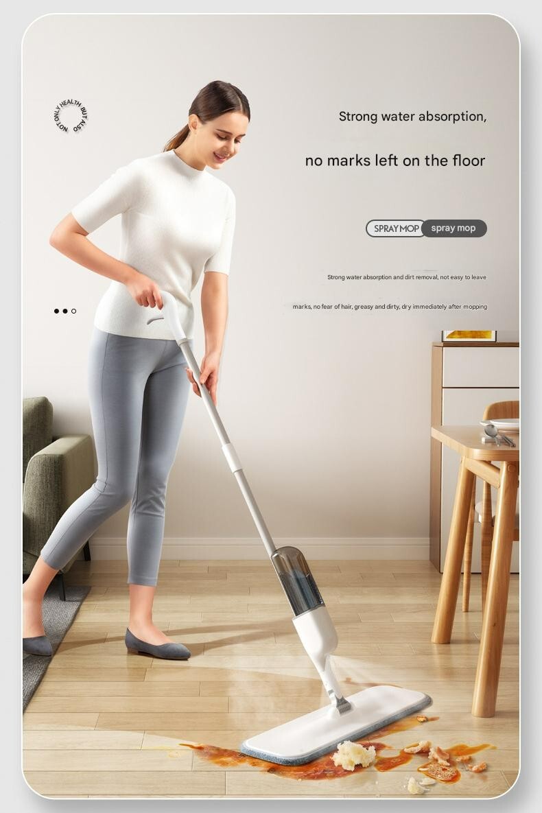 1/2Set Spray Mops for Floor Cleaning with 5 Washable Pads,Wet Dry Microfiber Mop