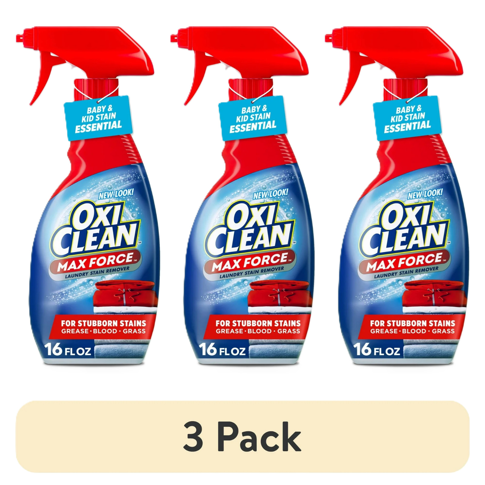 Max Force Laundry Stain Remover Spray, Gentle Color-Safe Stain Treater, 16 fl oz