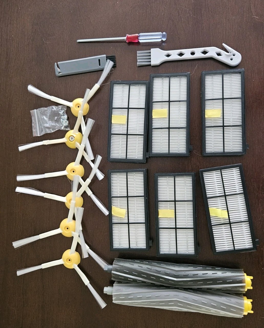 iRobot Roomba Filter 800 and 900 Series Parts Kit 6 Brushes 2 Rollers Tools
