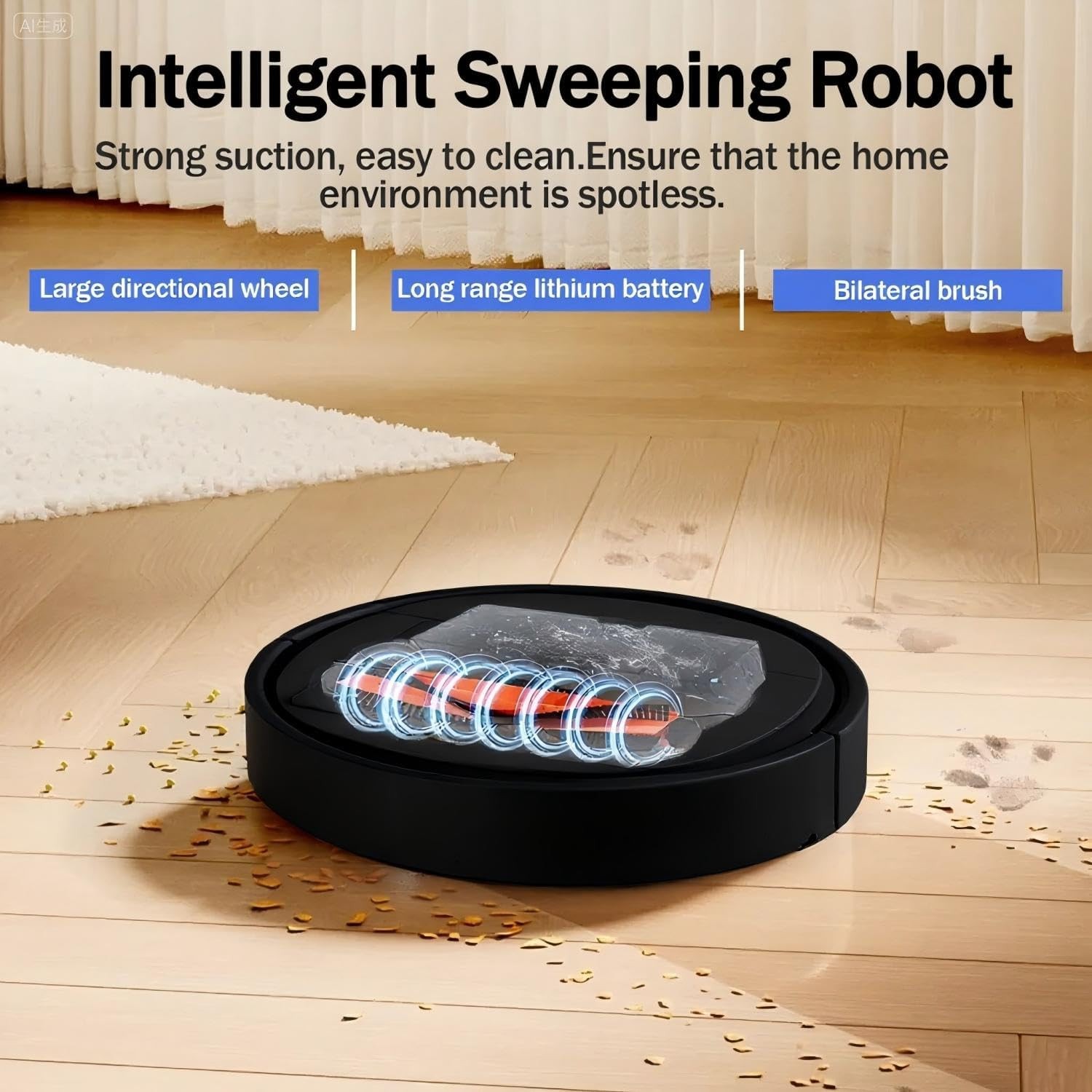 Robot Vacuum Cleaner And Mop Slim Quiet – Ultra Thin Low Profile Pet Hair Suctio