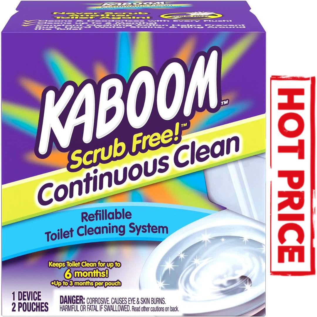 Toilet Bowl Cleaner System Automatic Remover 6 Months, 2 Refill Pouches