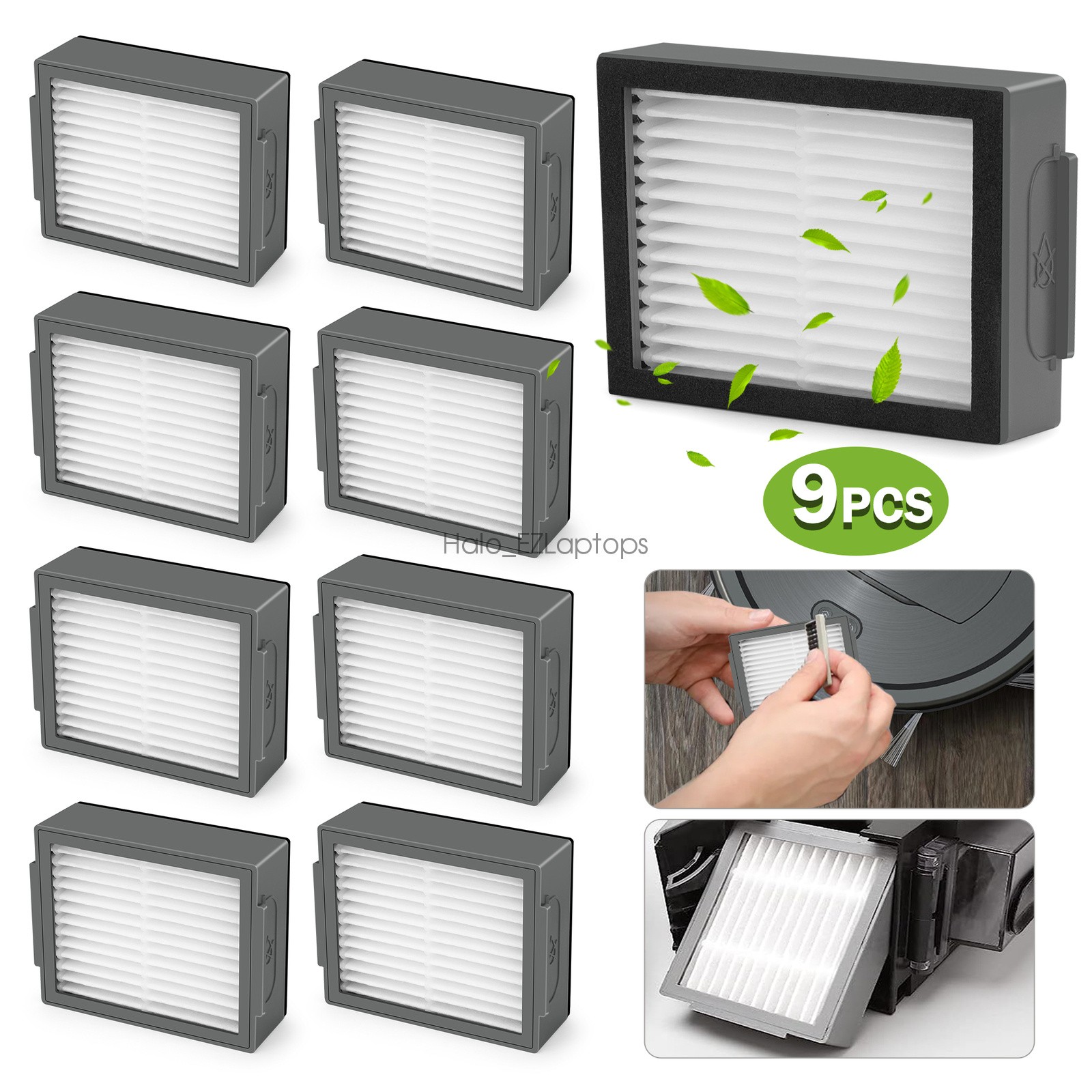 iRobot Roomba Filter 9Pcs For i7 i3 i6 i8 E5 E6 E7 Vacuum Cleaner