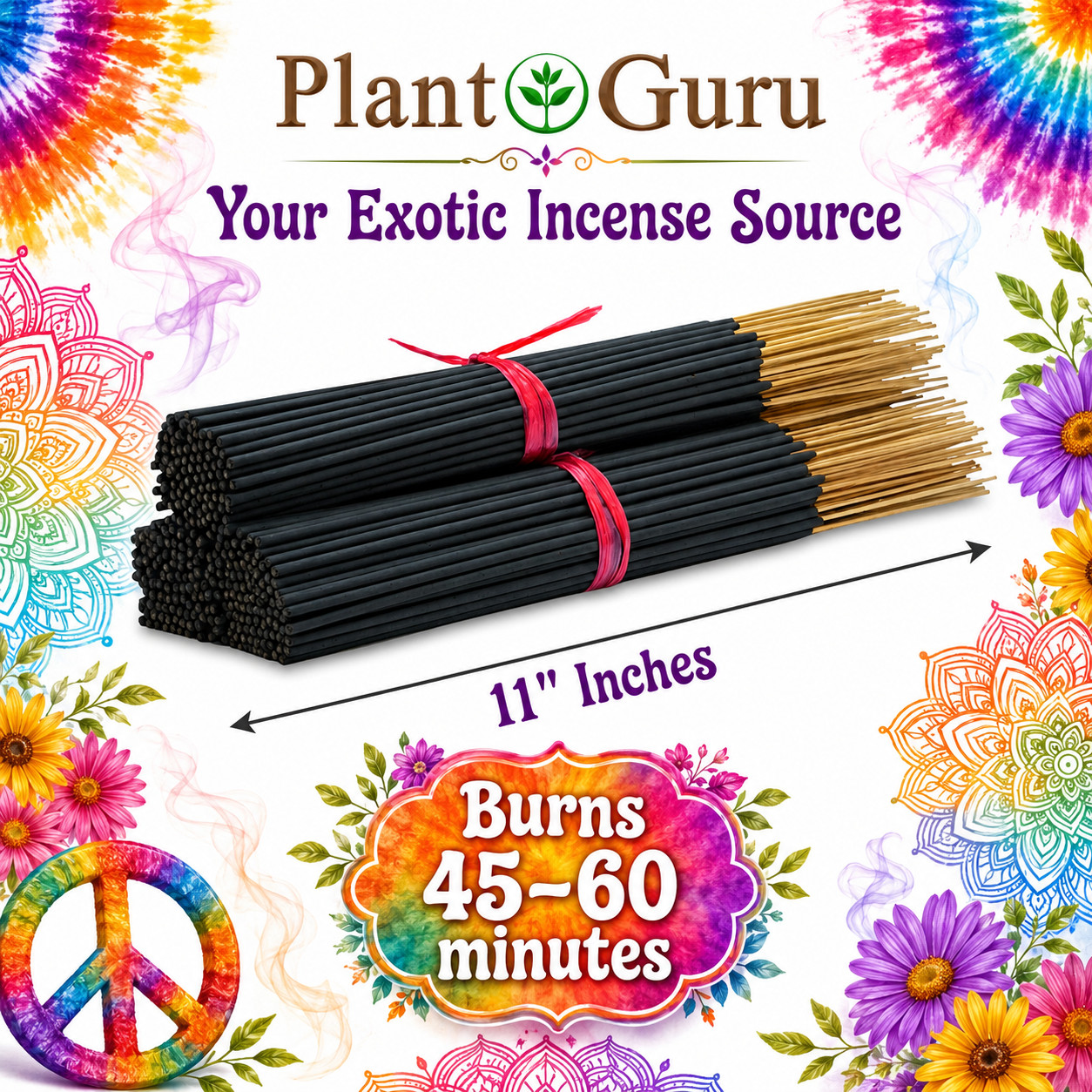 RED ROSE Incense Sticks 11″ Bulk Pack Wholesale Hand Dipped Lot