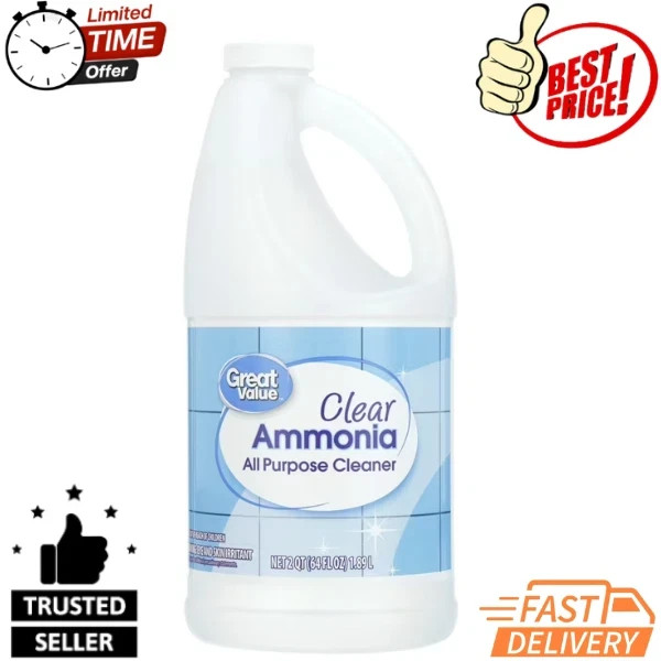 Great Value Clear Ammonia All-Purpose Cleaners, 64 fl Oz
