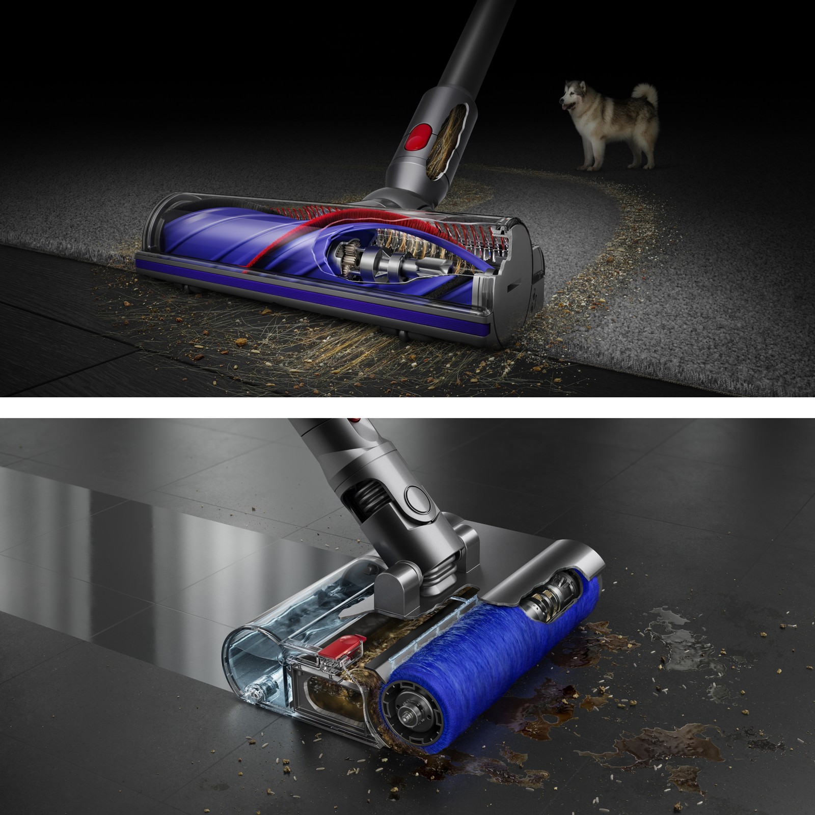 Dyson V9 Submarine Extra Cordless Wet and Dry Vacuum | Nickel | Refurbished