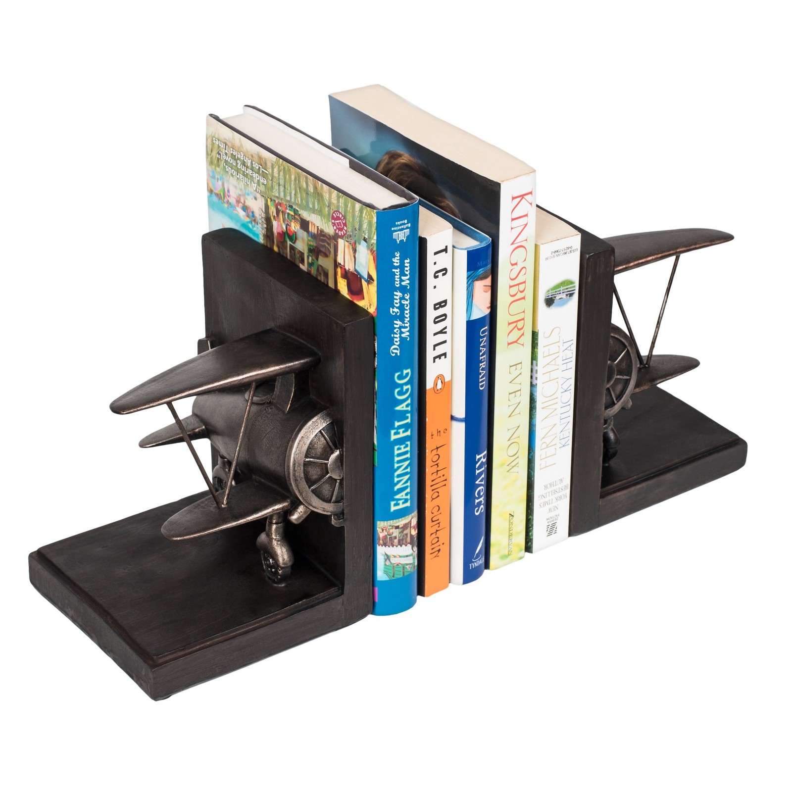 Airplane Decorative Bookends 7.75 Inch Book End