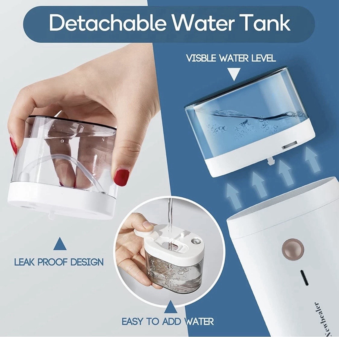 Newbealer Travel Garment Steamer 1200W White Gold 120V