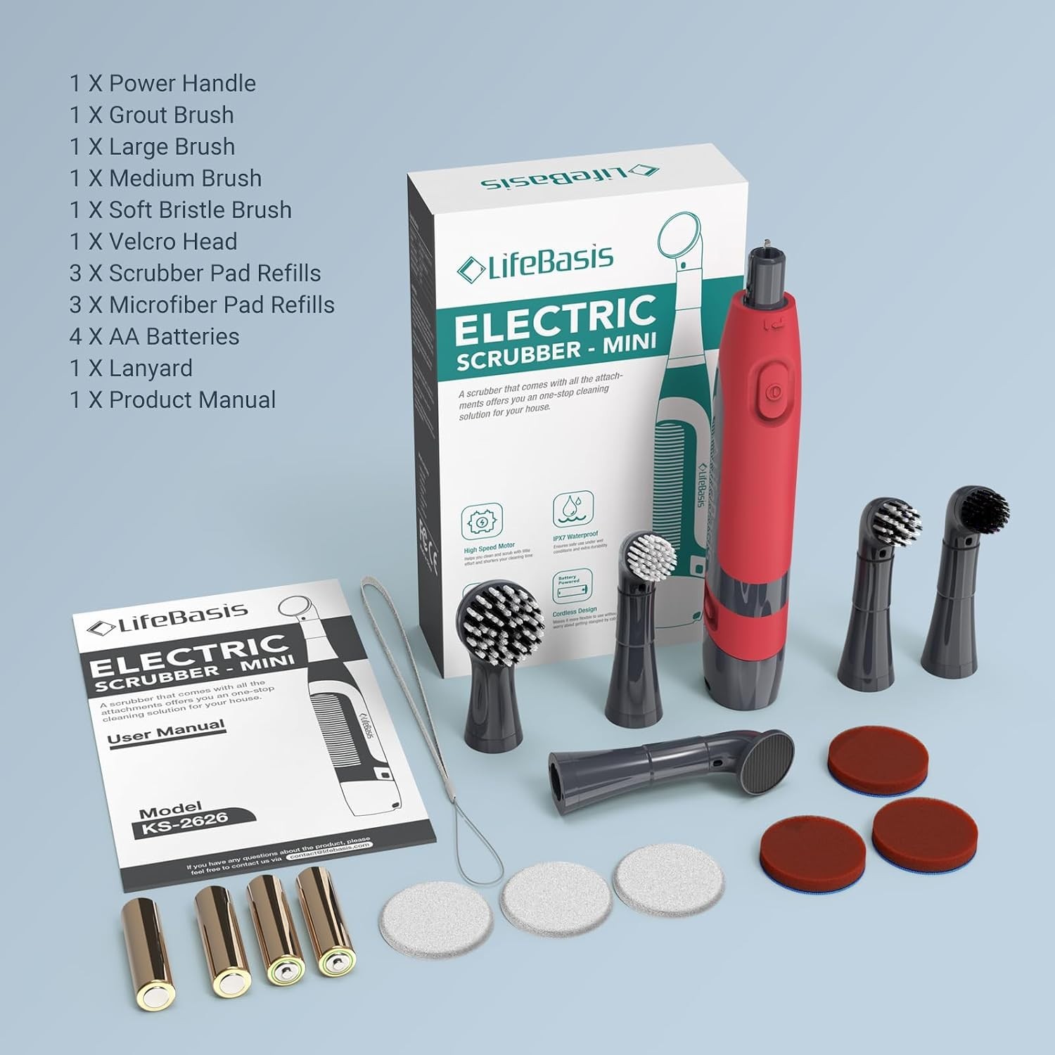 5-in-1 Ergonomic Electric Scrubber – Perfect for Bathroom and Kitchen Surfaces