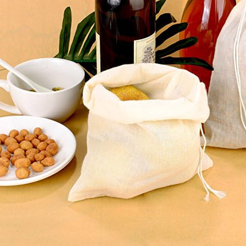 15 Pcs Muslin Bags 8×10 Inches, Cotton Drawstring Bags Fabric Gift Pouches Bulk