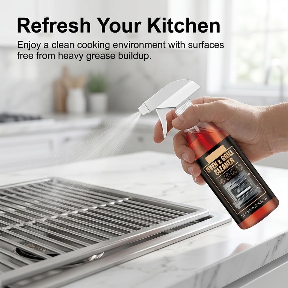 3PCS All Purpose Kitchens Heavy Oil Cleaning Agent for Stove BBQ Grills 100ml