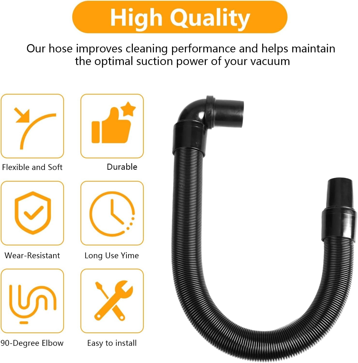 High-Performance Adjustable Vacuum Hose – Fits ProTeam Super Coach & Others
