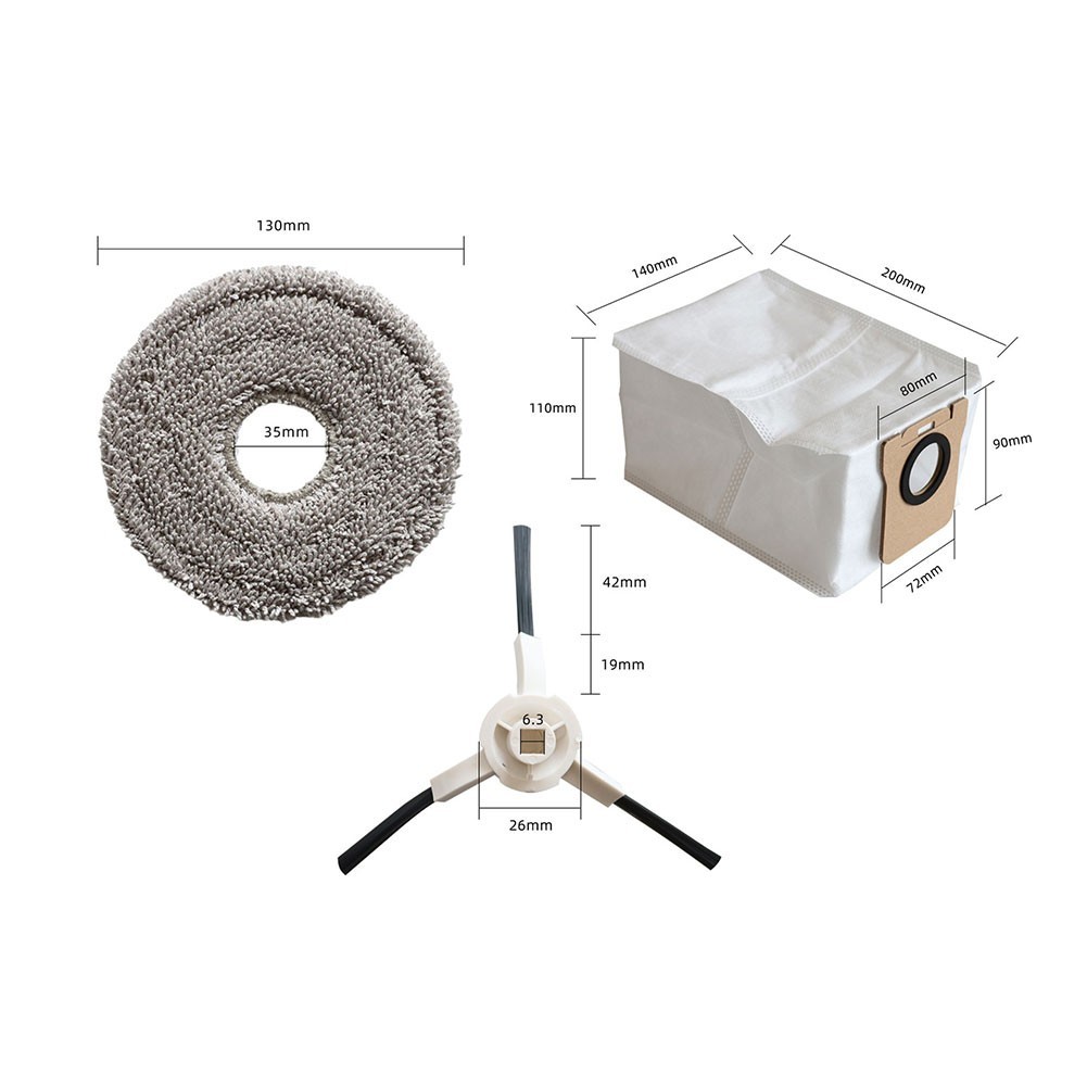 For Dreame L10s Ultra Robot Vacuum Kit Deep Home Cleaning 4 Dust Bags Included