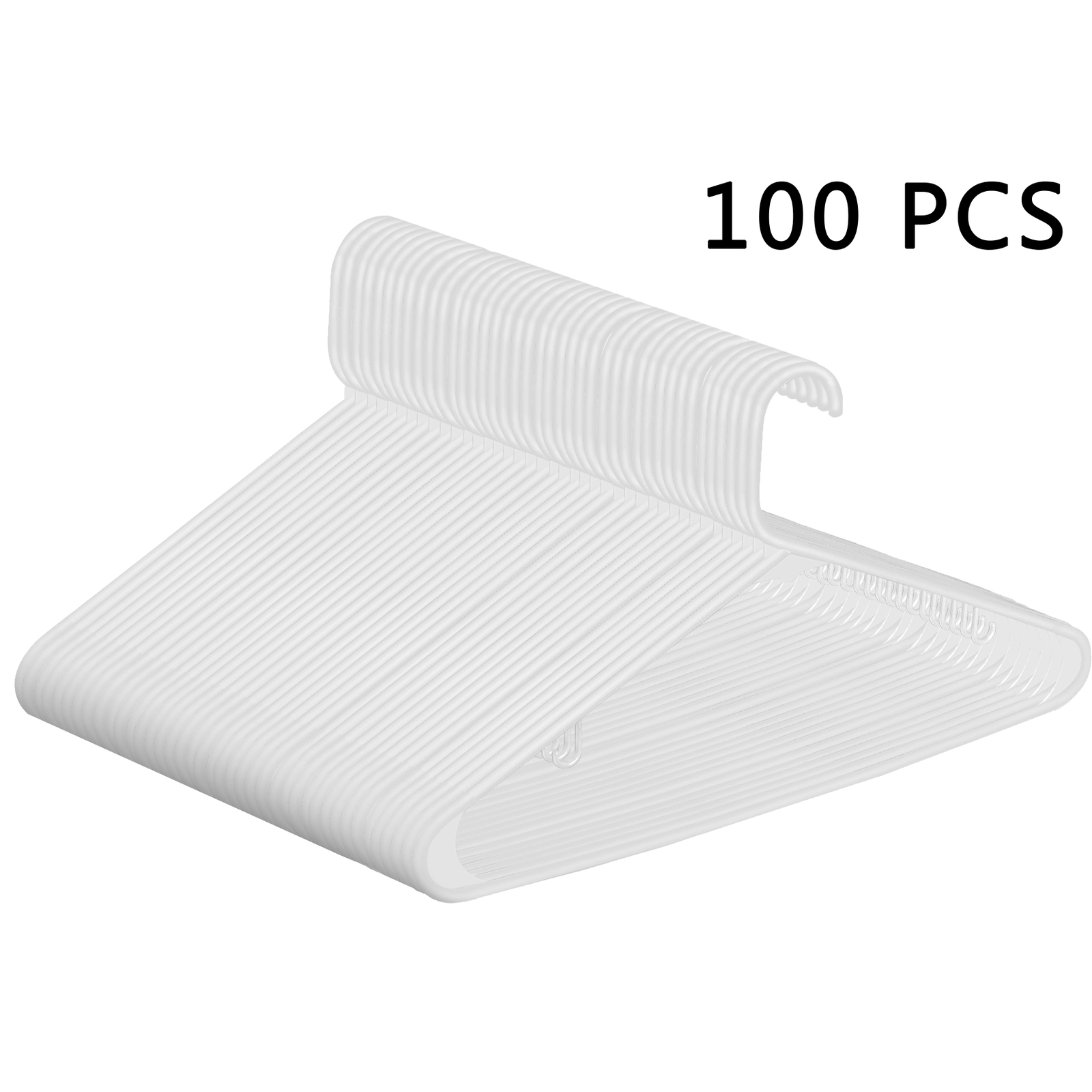 Premium Quality Clothes Hangers (100 Pack) Plastic Gallus Shirt Hanger