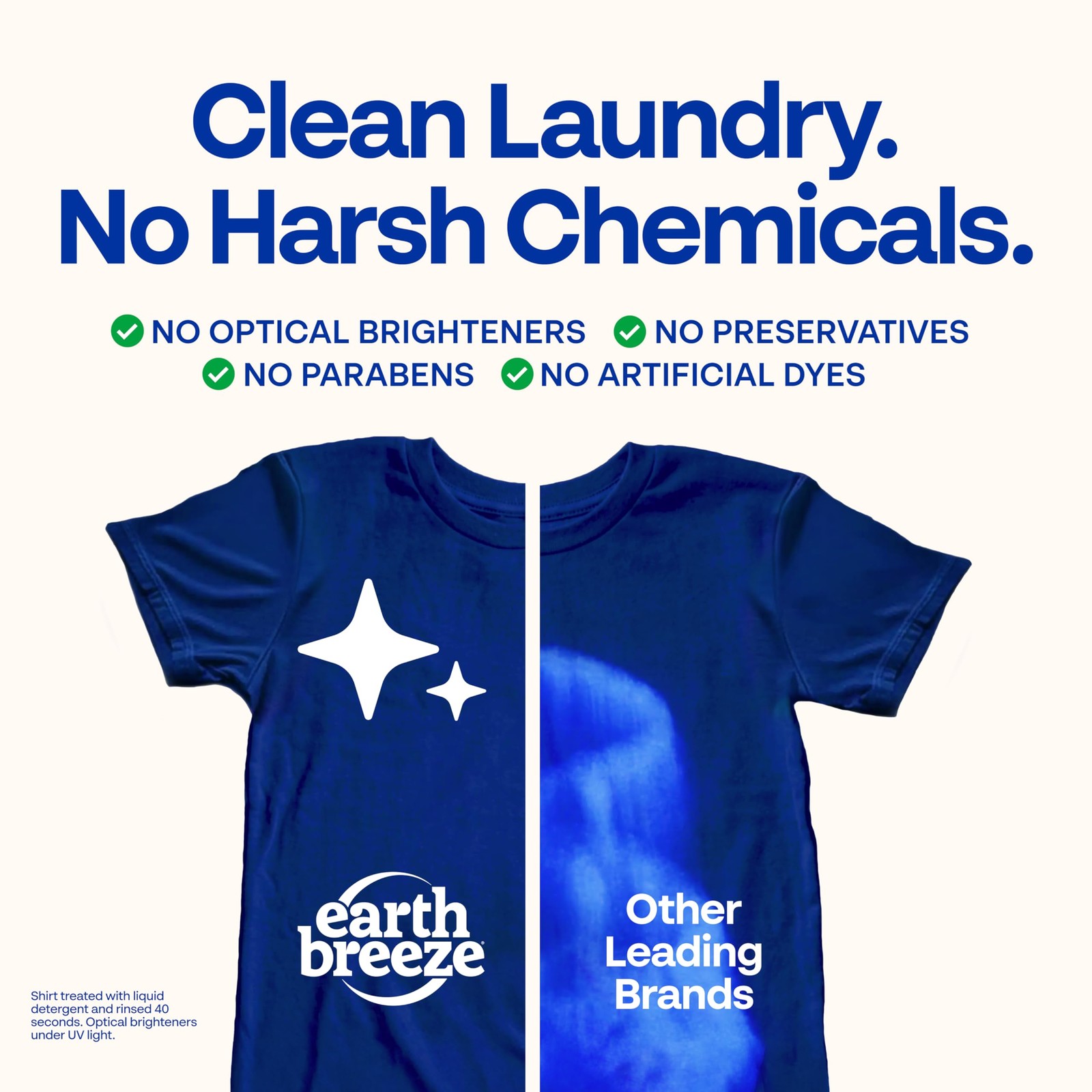 Earth Breeze Laundry Detergent Sheets Fresh Scent 60 Loads Eco Soap Travel Pack
