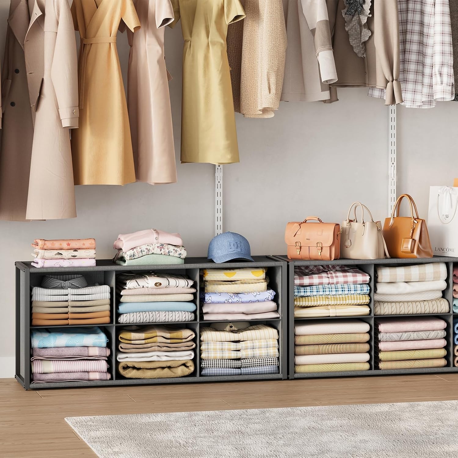 Cube Storage Bins Stackable Closet Organizer for Clothes & Accessories