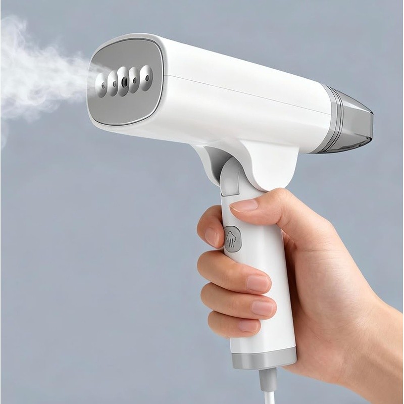 1300W Portable Garment Steamer 10s Fast Heat Up 2in1 Handheld Iron Travel Use