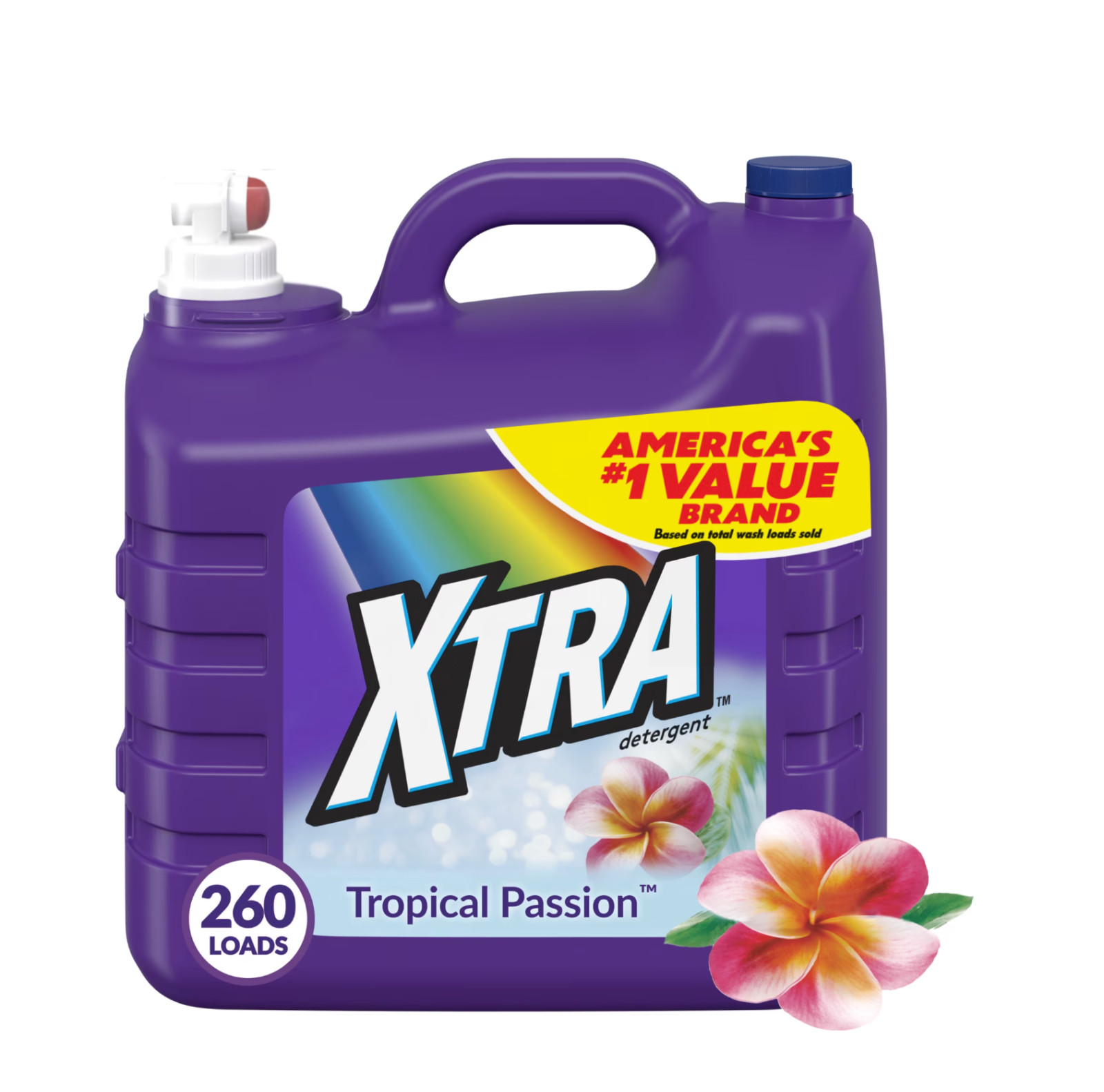 Xtra Tropical Passion, 260 Loads Liquid Laundry Detergent, 312 fl oz