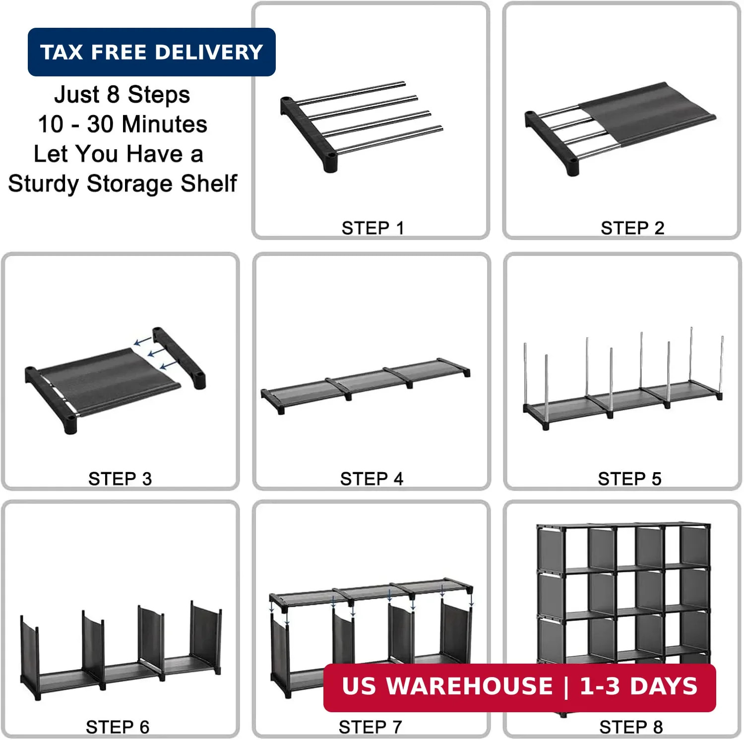 12 Cube Storage Organizer Book Shelves, DIY Open Stackable Bookshelf, Extra Larg