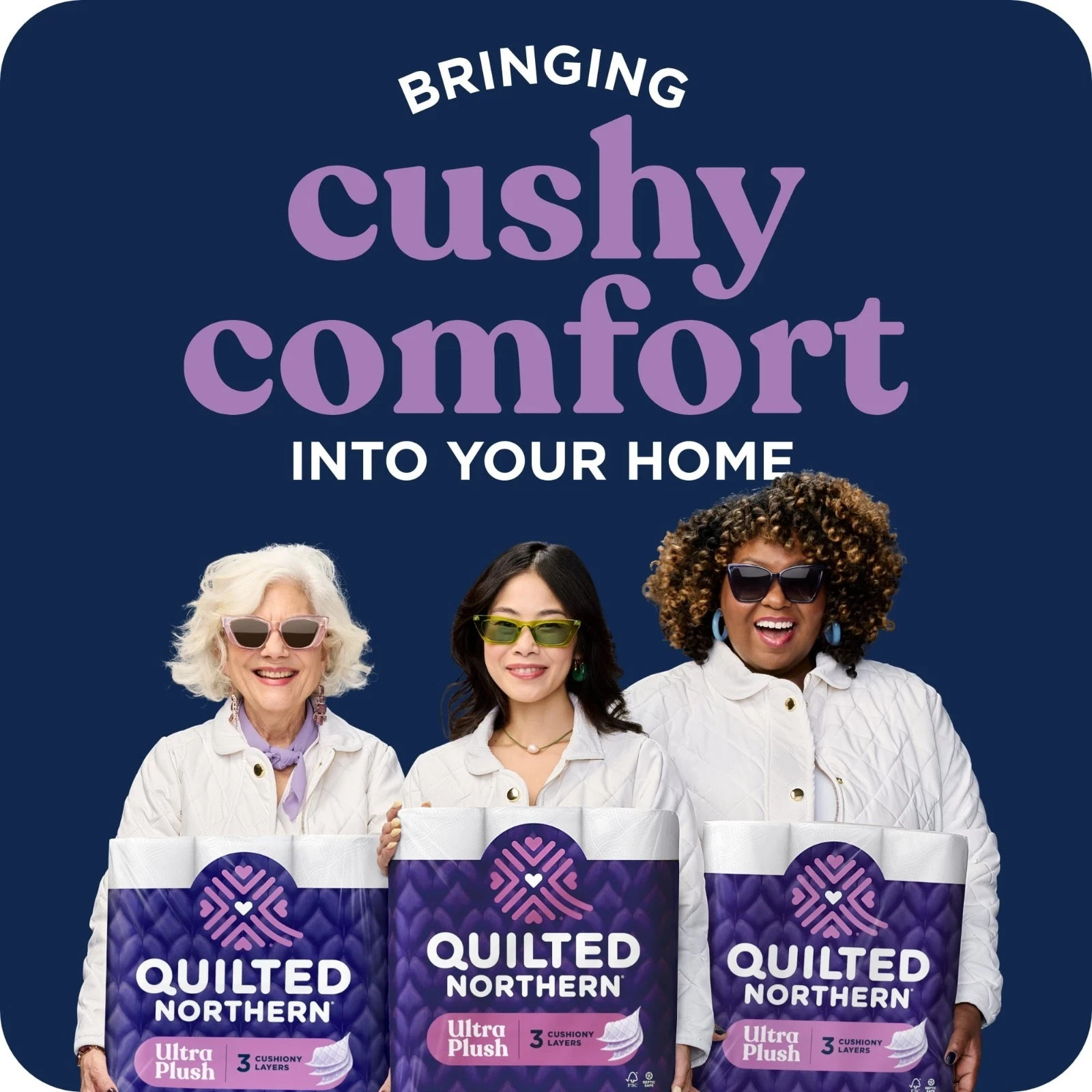 Quilted Northern Ultra Plush 3-Ply Toilet Paper, 24 Mega Rolls, 255 Sheets Per R