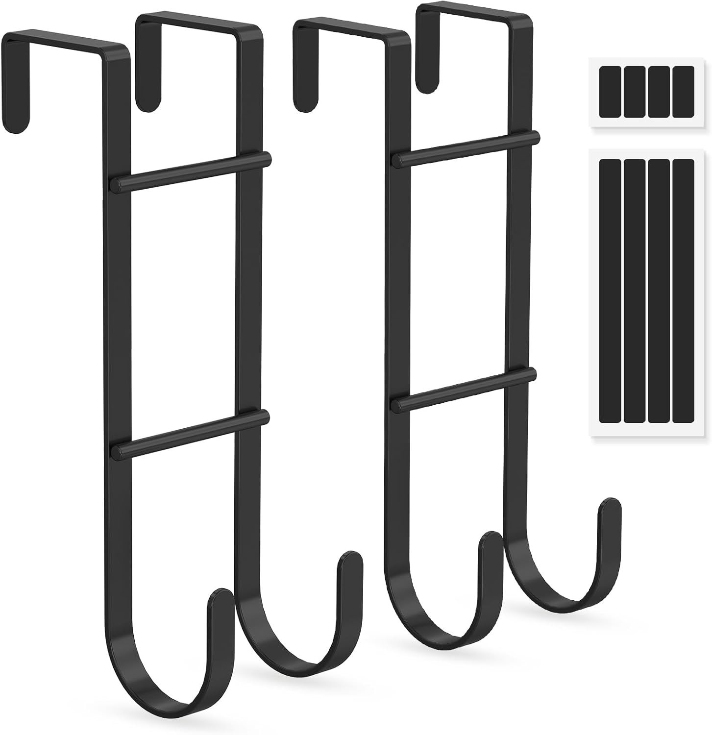 Over the Door Hooks No Assembly Required 2 PCS Double Hanger Heavy Duty Metal