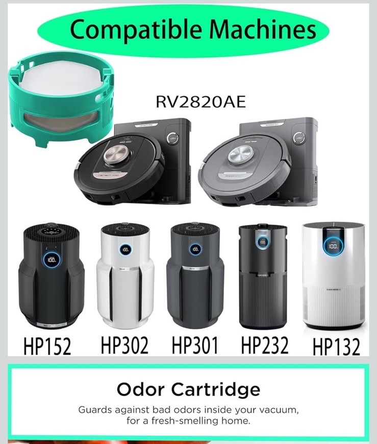 [6 Pack] for Shark Odor Neutralizer Cartridge AZ3002 HZ3002 HP302 HP152 Accessor