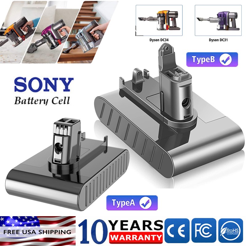 Replacement Battery for Dyson Type A/B DC31 DC34 DC35 DC44 DC45 917083-01 Animal