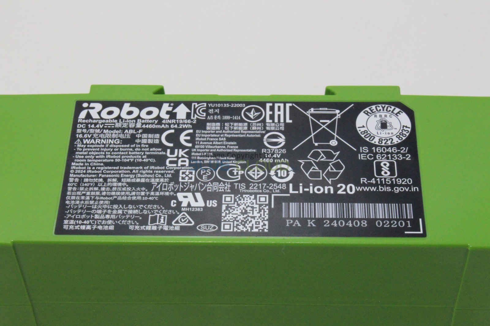 GENUINE Roomba i3 i3+ i5 i5+ RVD-Y1 RVB-Y2 Li-ION BATTERY 4460mAh 64.2Wh ABL-F