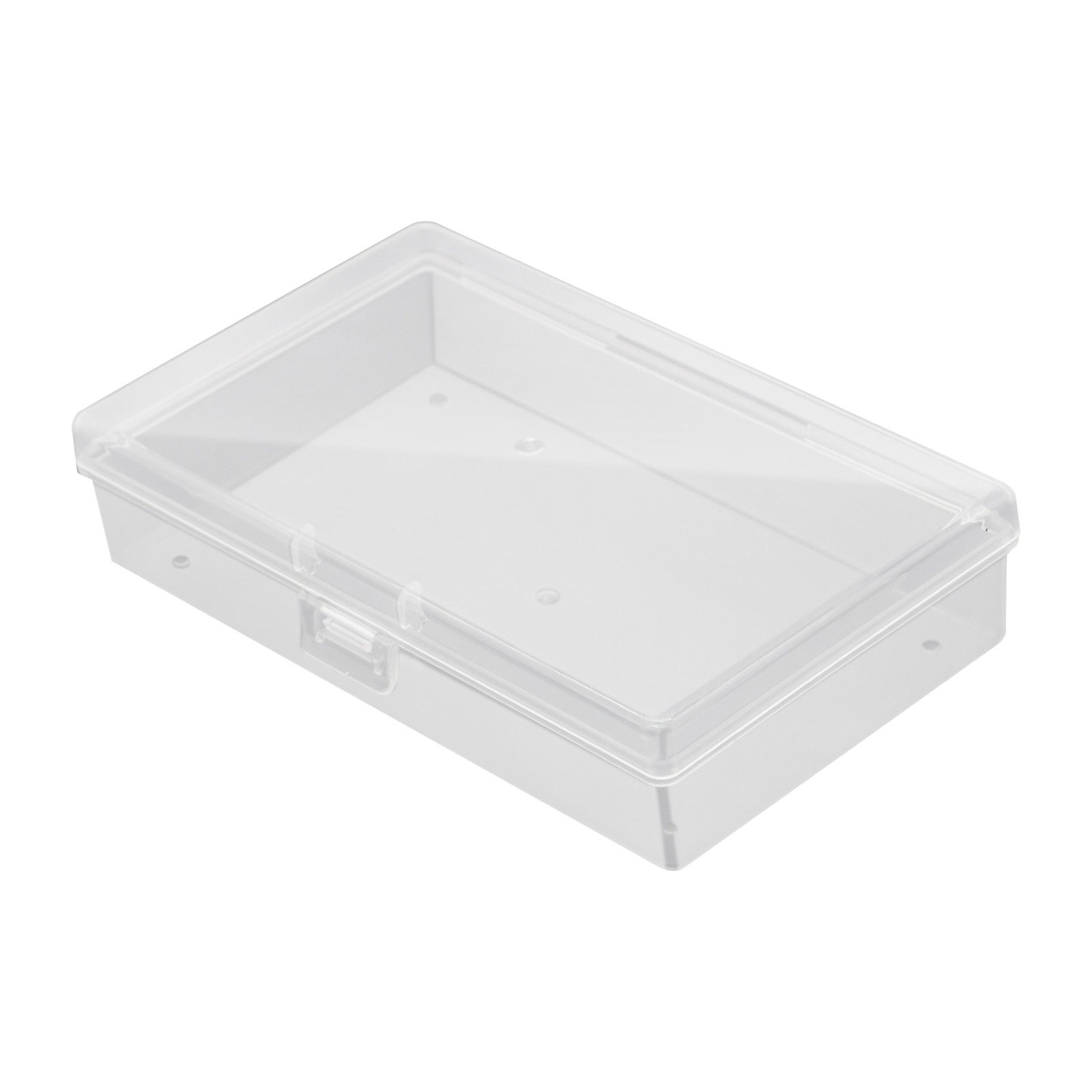 2/10 Clear Plastic Storage Container Box Hinged Lid Art Jewelry Making Organizer