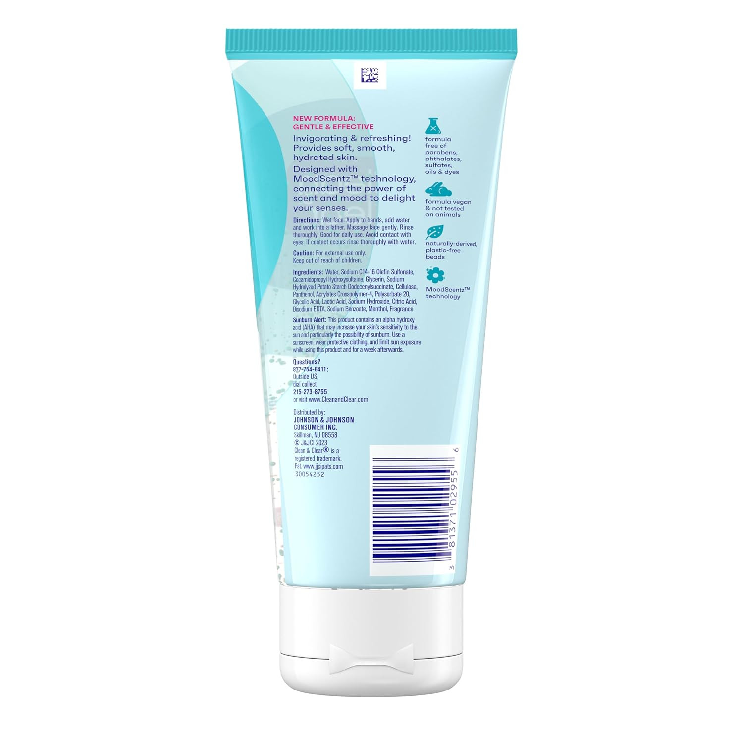 Deep Action Exfoliating Facial Cleanser, Scrub & Face Wash, Pro-Vitamin B5, Lact