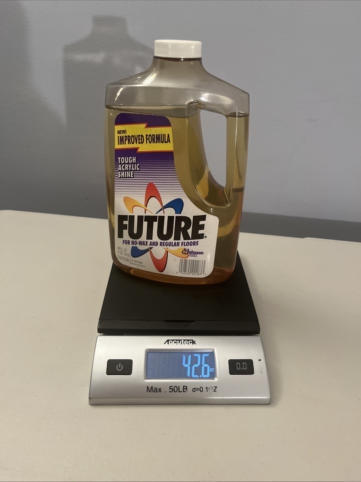 Vintage Future No Wax Floor Shine Johnson 90% Full Floor Cleaner
