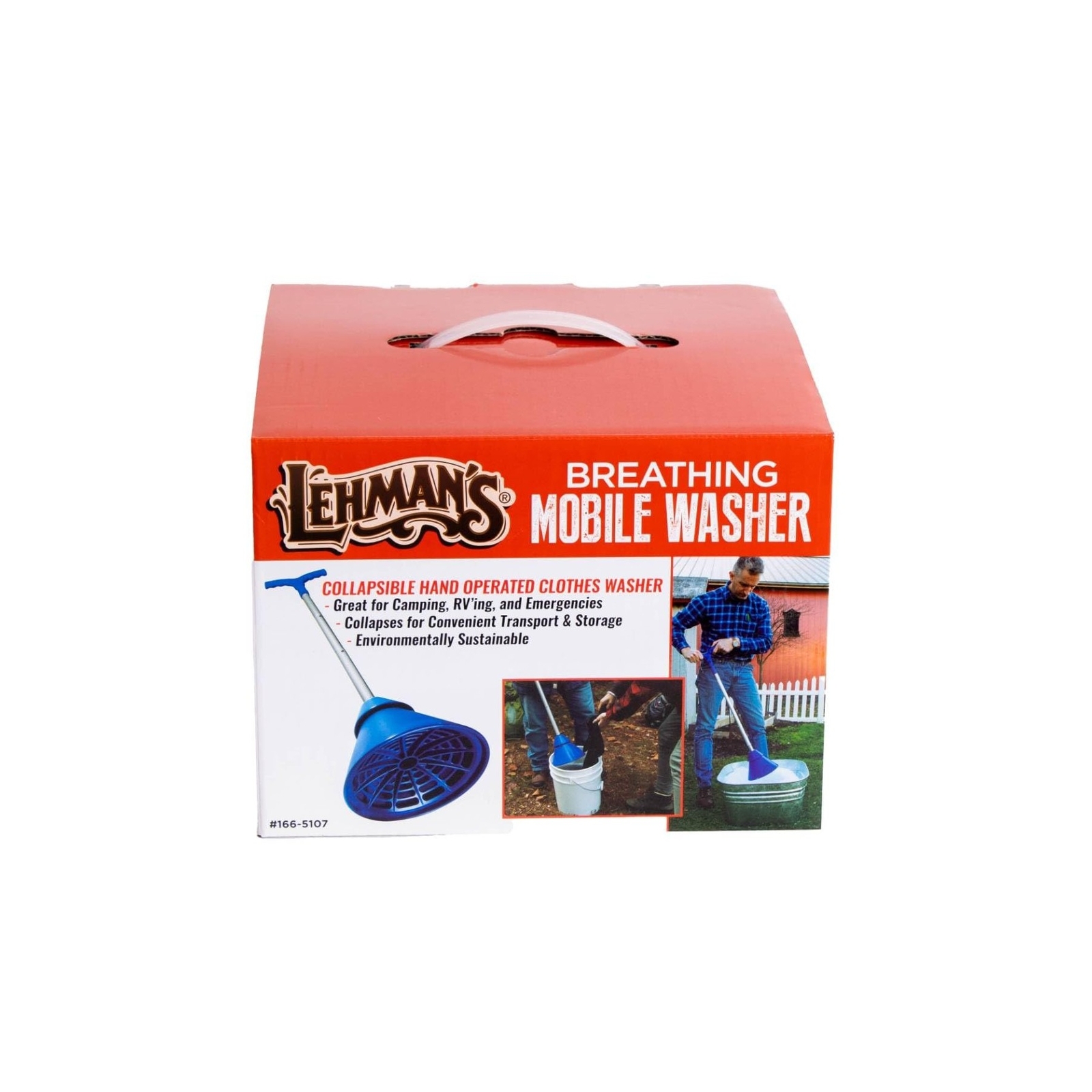 Lehman’s Manual Clothes Washer Plunger, Portable Breathing Washing Agitator f…