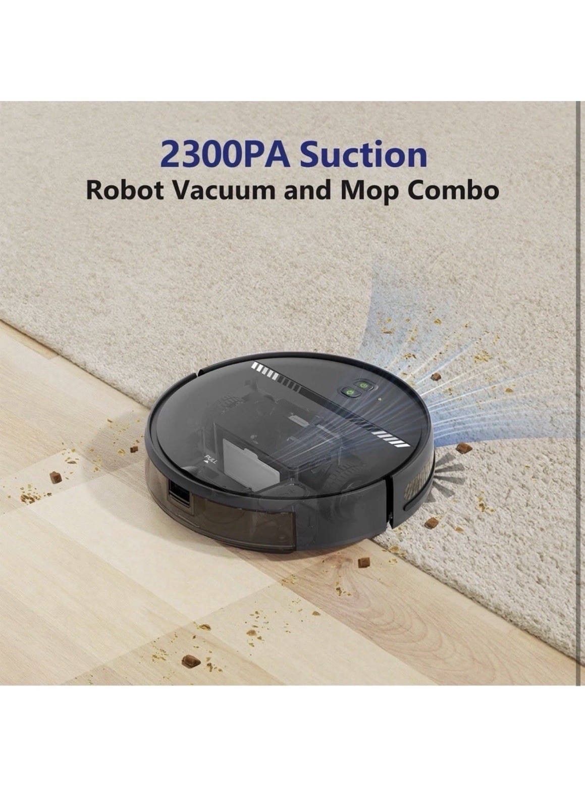 BR151 Robotic Cordless Bagless Vacuum Cleaner Wi-Fi Connectivity – Black