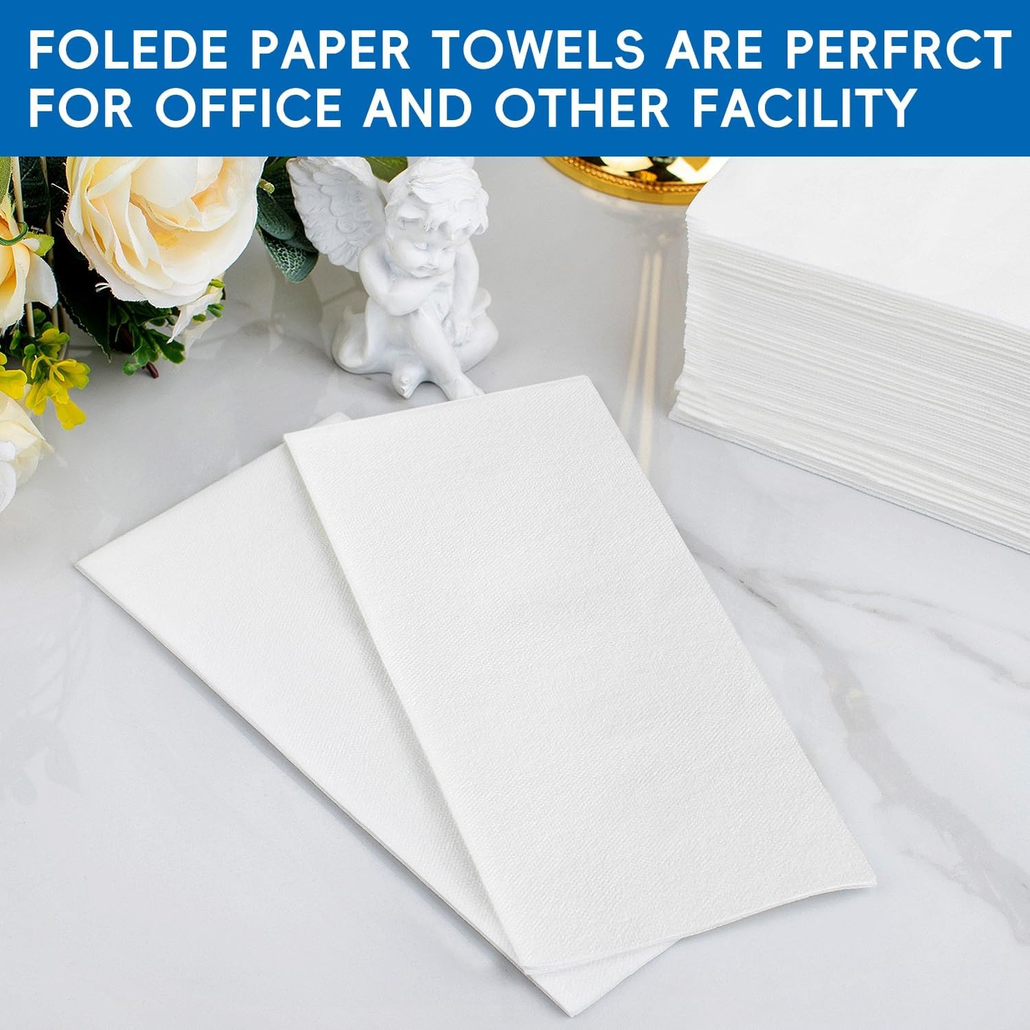 JEBBLAS Disposable Guest Towels, 7.8” X 15.7”inches, 200 Count