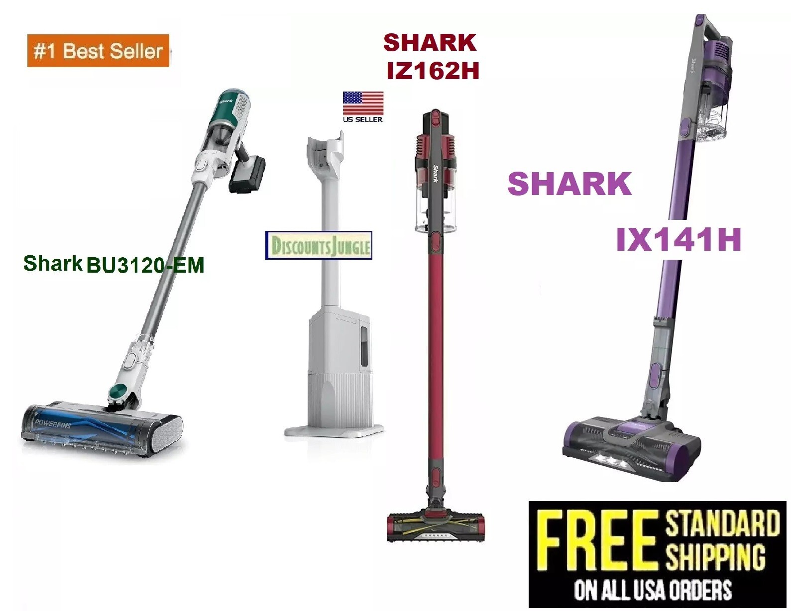 Shark IX141H HV300 6 in 1 Powerful Cordless Stick Vacuum HardFloor Carpet