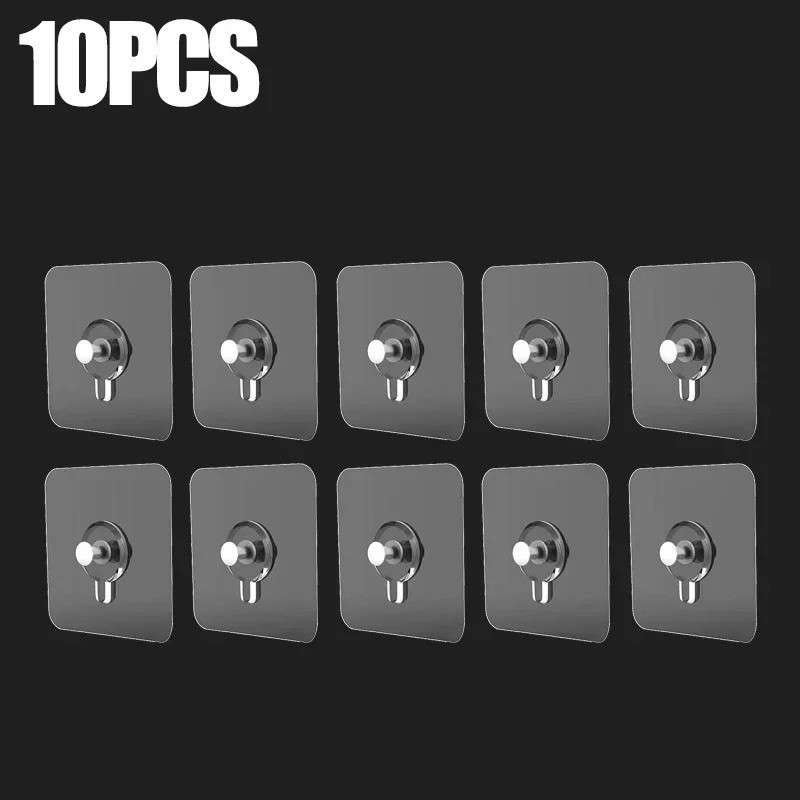 Strong Adhesive Wall Hooks No Drill Waterproof Picture Frame Hangers 10-50PCS