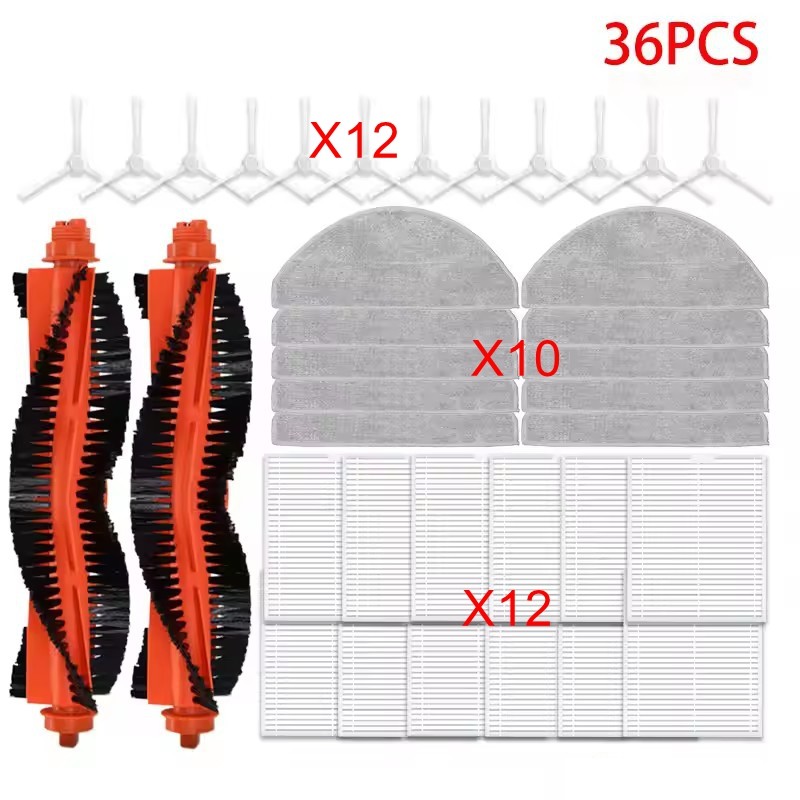 For xiaomi Robot Vacuum S20 / D106 Main Side Brush Filter Mop Replacement Parts