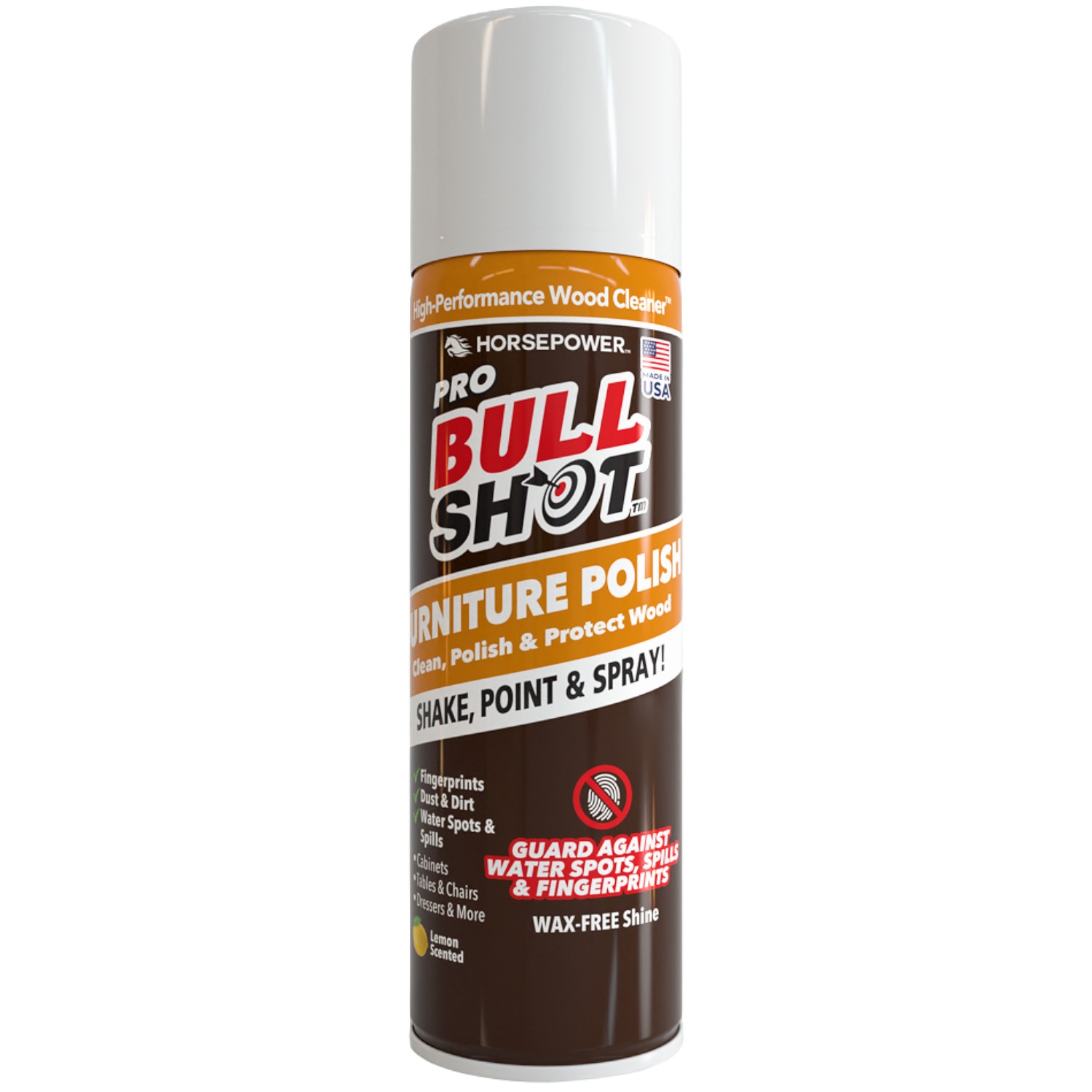 Bull Shot Furniture Polish, As Seen On TV, All-in-One Wood Cleaner, Polish,