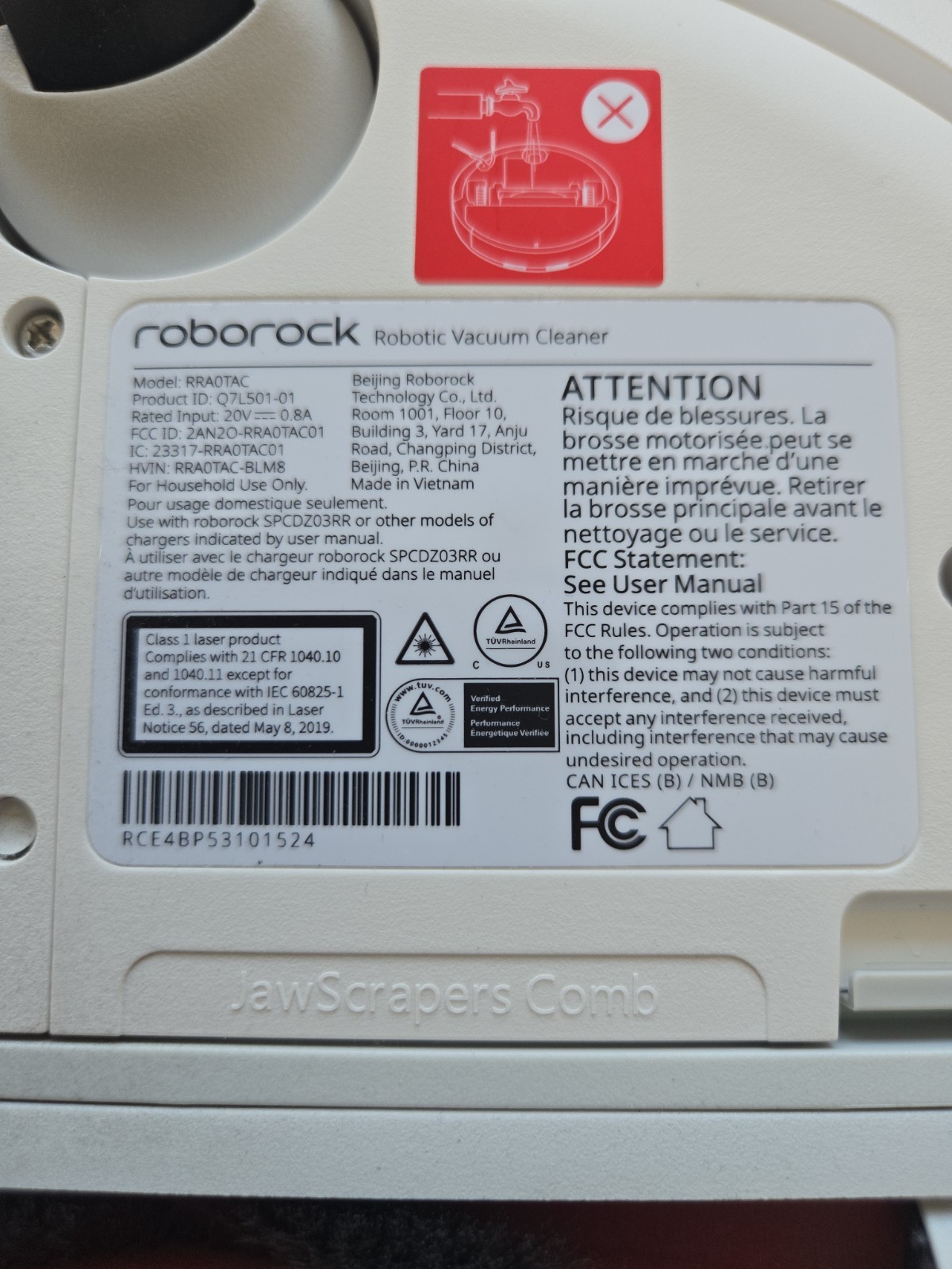 Roborock Q7 L5 Robot Vacuum Cleaner, 8000Pa, Dual Anti-Tangle System, LiDAR Navi