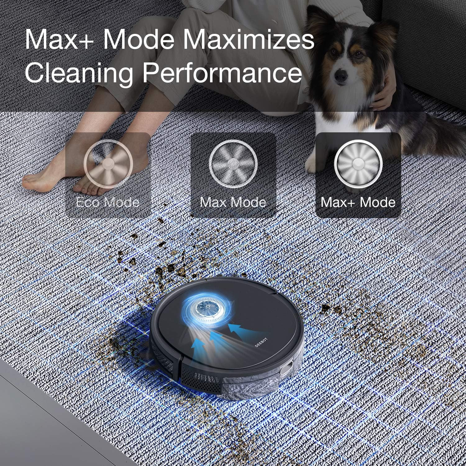DEEBOT OZMO U2 Pro Robot Vacuum & Mop, Pet Hair Care, Voice/App Control