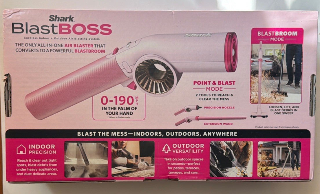 Shark BlastBoss Indoor-Outdoor Air Blasting System, Cordless Floor NEW SEALED