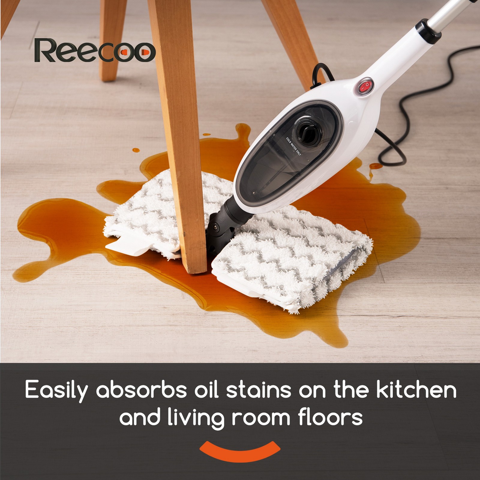10-in-1 Floor Cleaning Electrical Steam Mops Cleaner Flip Design 15s FastHeating