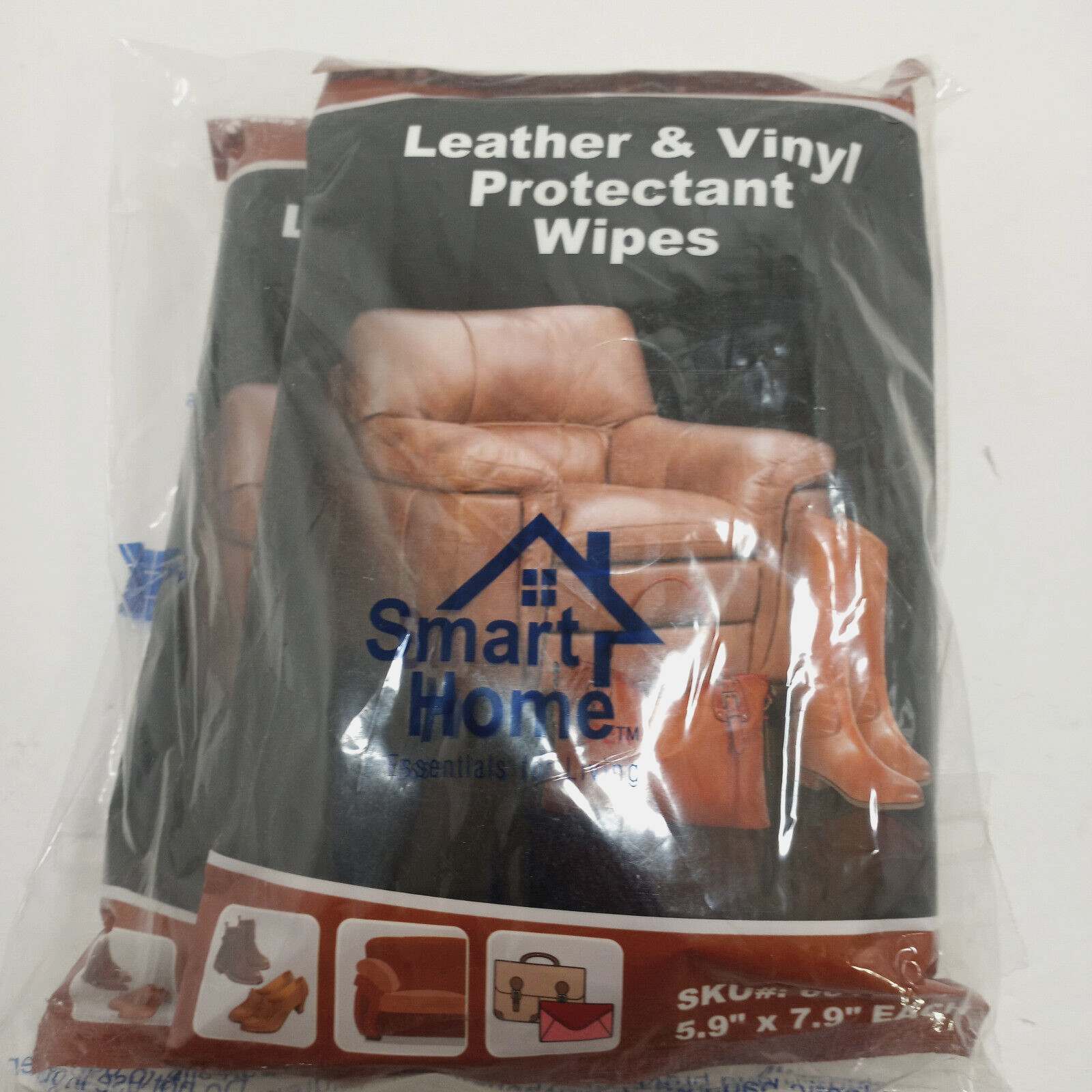 Smart Home Leather & Vinyl Protectant Wipes 30 Ct (4 Packs) 120ct Wipes Total