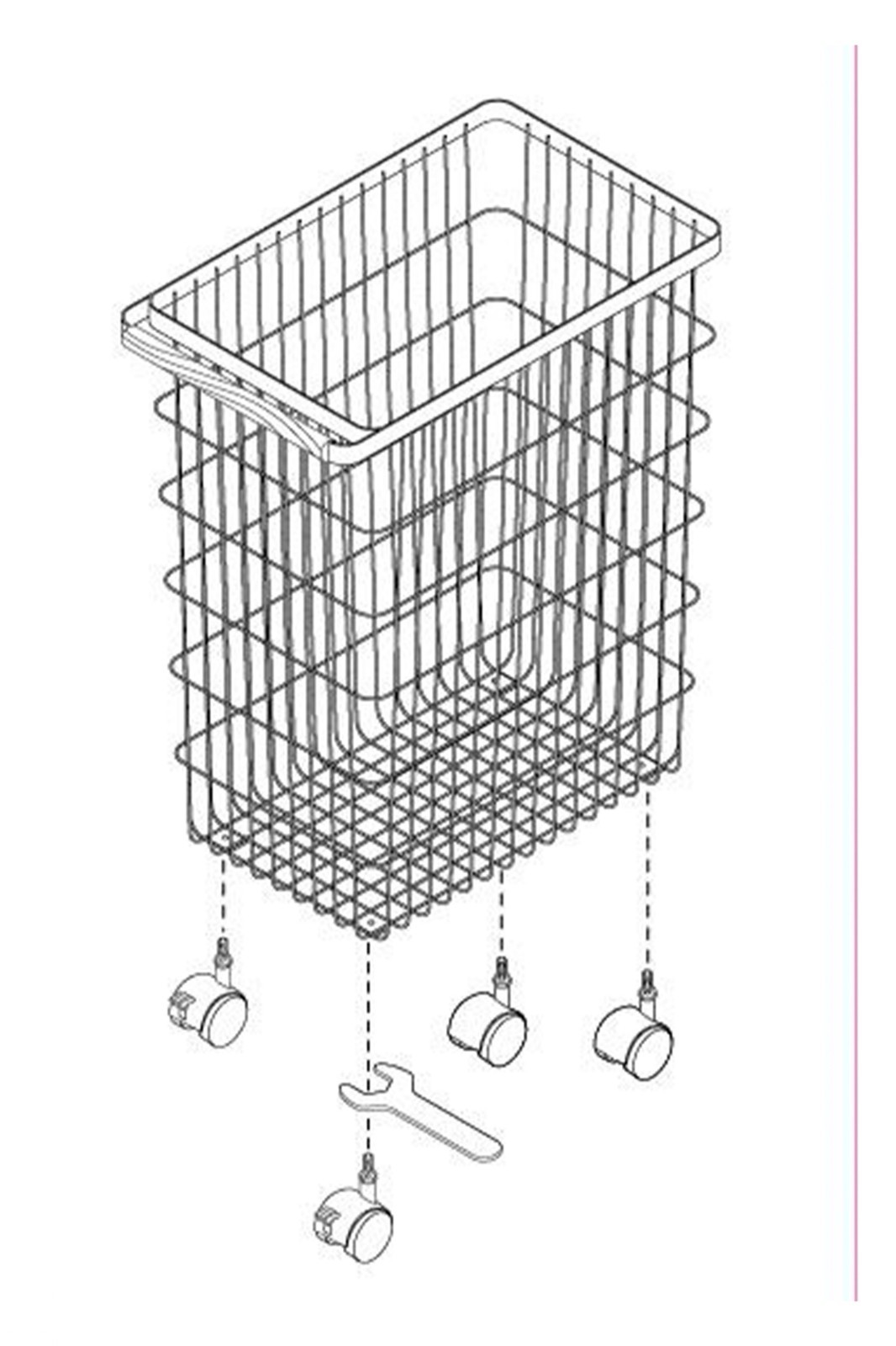 Yamazaki Home Rolling Wire Basket (24″ H) – Steel + Wood – 30% OFF MSRP