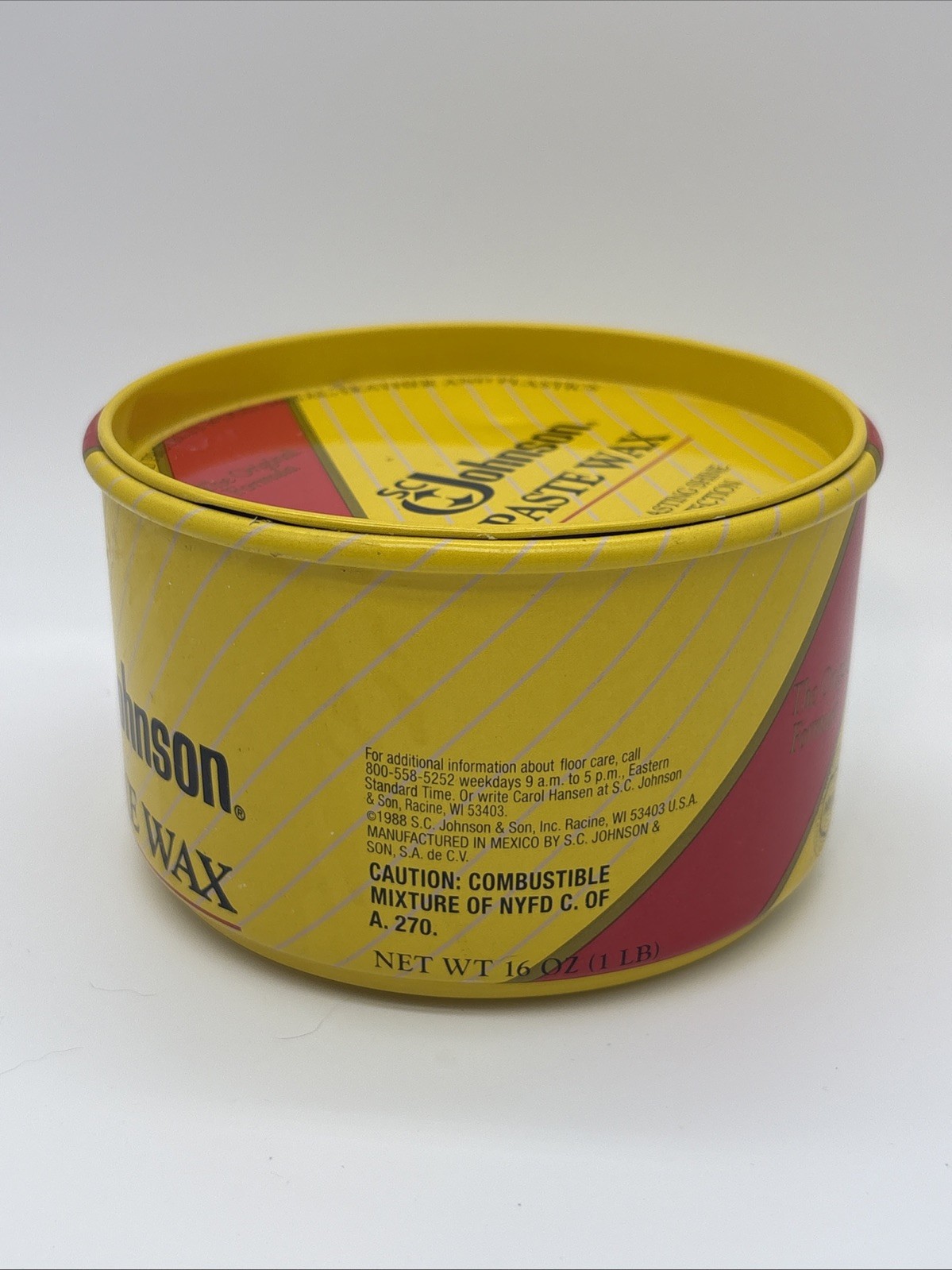 SC Johnson Paste Wax Original Formula Shine Protection 16 oz 1 lb 100% New